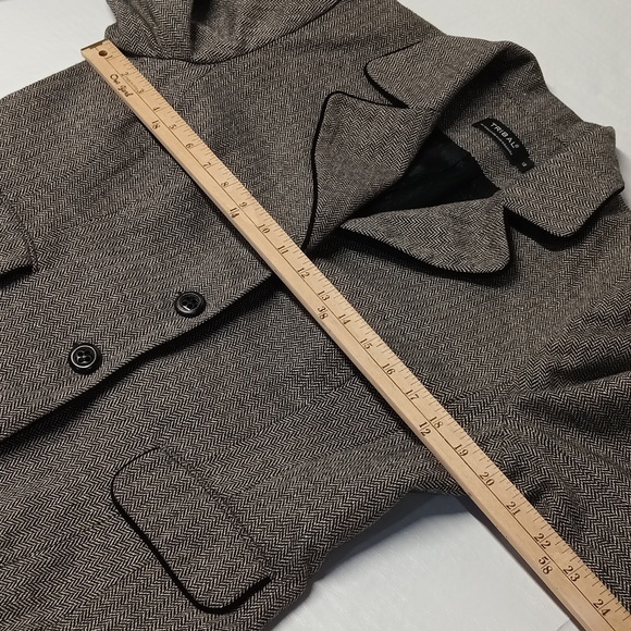 TRIBAL women’s WOOL SILK COTTON Blazer jacket size 12 lapel Notch-collar - Picture 11 of 11